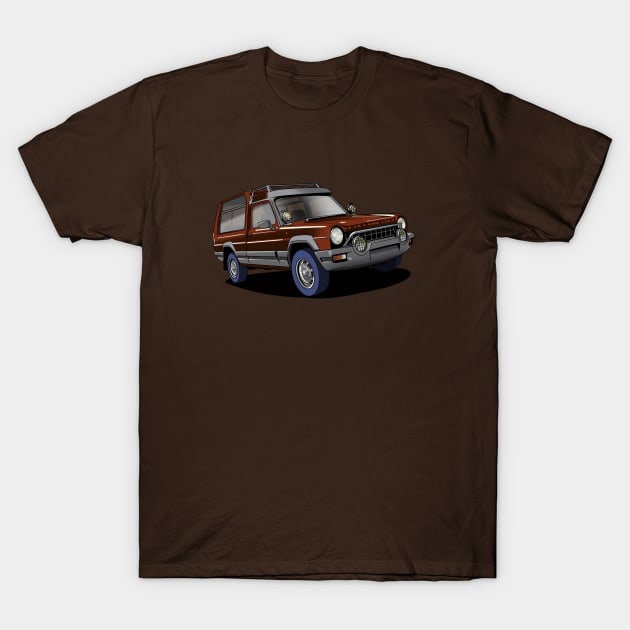 Brown Matra Rancho Car T-Shirt by Webazoot